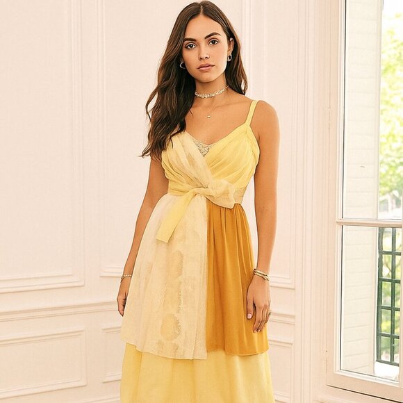 Armour Sans Anguish Patchwork Cami Dress Boho Upcycled Handmade Festival Style - Picture 1 of 8